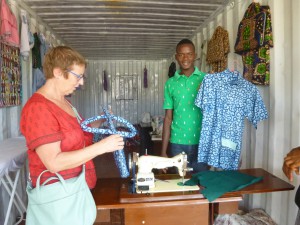 Anne purchasing a bag for her ipad - couldn't be persuaded to throw in the shirt to match!